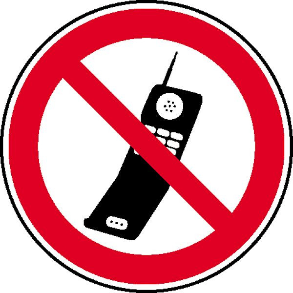 SafetyMarking Verbotsschild, Handy benutzen verboten, Ø 10 cm, Folie, selbstklebend, 21.0886
