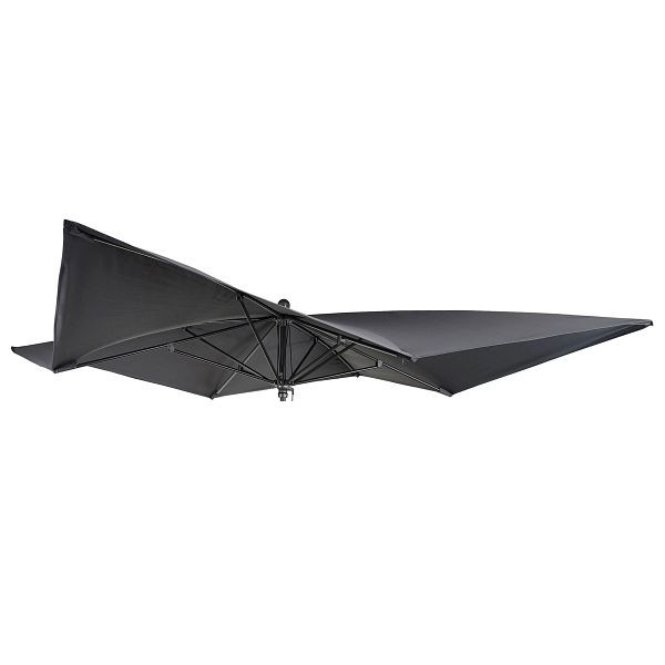 Mendler Ersatz-Bezug für Luxus-Sonnenschirm HWC-A37, Sonnenschirmbezug Ersatzbezug, 3x3m (Ø4,24m) Polyester, anthrazit, 75873