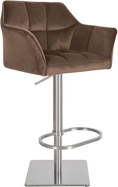 CLP Barhocker Damaso E Samt, braun, 321943, 4251756488253