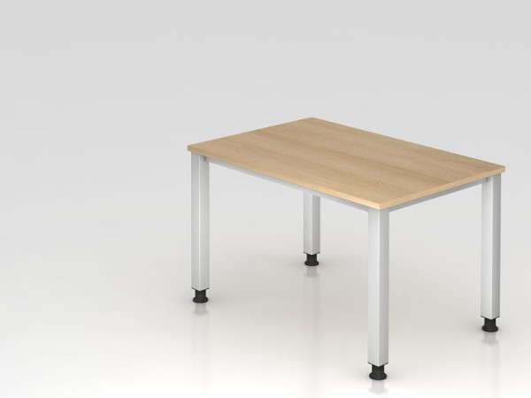Hammerbacher Schreibtisch 4-Fuß eckig 120x80cm Eiche, Rechteckform, VQS12/E/S