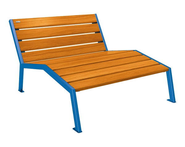 Procity Liegestuhl Silaos 1200 mm, Ohne Armlehne, Holz & Stahl, helle Eiche/RAL 5010, 209641.5010.CHEC