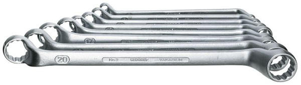GEDORE Doppelringschlüssel-Satz, 12-teilig, SW 6x7-30x32, 6031040