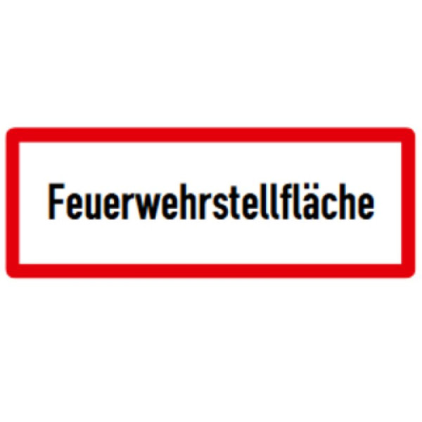 Stein HGS Hinweisschild, Feuerwehrstellfläche, 148x420mm /RA1/Flachform 2mm, hwsb030144221