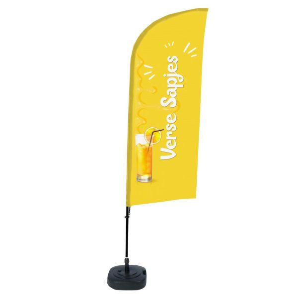Showdown Displays Beachflag Alu Wind Komplett-Set Frischer Saft Niederländisch, BFAW310-WT21-I101