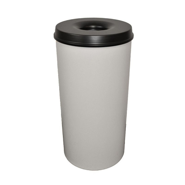 STEIN HGS Feuerlöschender Papierkorb, grau, schwarz, 50 Liter, 83729.0017