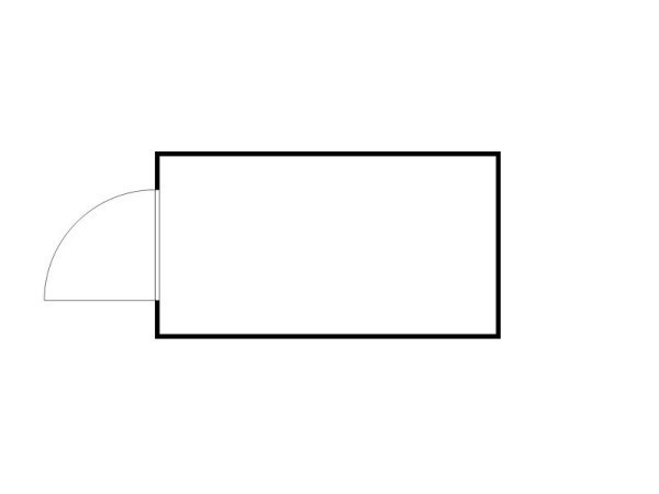 FLADAFI Materialcontainer IC Pro 1400, isoliert, mit isoliertem Boden, mit Einflügeltür auf der 2 m Seite, F2221410103-F911