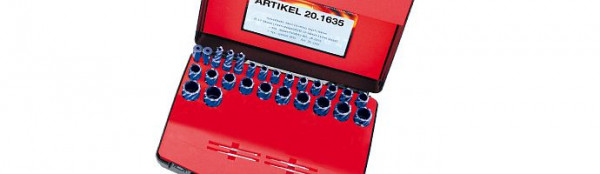 Karnasch Set DELUXE, Blue-Line30 PRO/Blue-Line-Rail30 PRO 25 Pulverstahl+DURABLUE-beschichtete Kernbohrer: Nutzlänge 30mm, Weldonschaft 19mm, 201635
