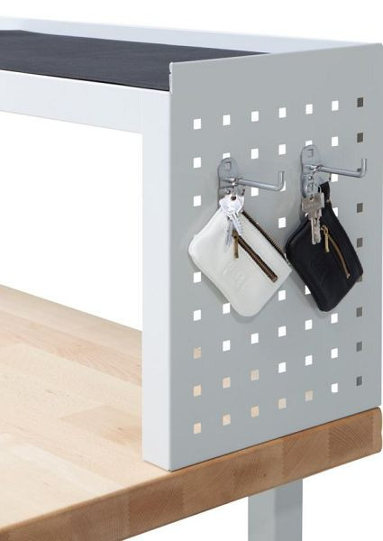 ANKE Werkbänke Rahmenaufsatz mit Ablage; 1500 x 300 x 360 mm; RAL 7035, 903.802