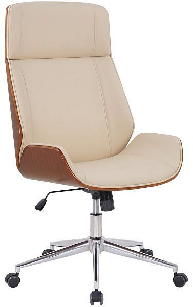 CLP Bürostuhl Varel Kunstleder, walnuss/creme, 314570