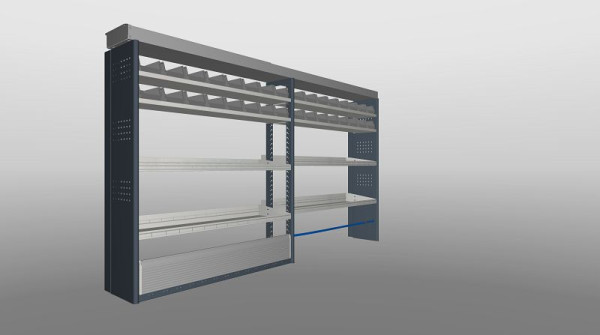 Plastipol-Scheu Profi-Line Fahrzeugeinrichtungslösung Modul 1710 x 2855 x 300/410 mm, PL 708