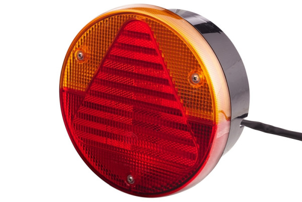 HELLA Heckleuchte, Hybrid, 12V, Anbau/geschraubt, Scheibenfarbe: rot/gelb, LED-Lichtfarbe: rot, 800mm, Flachsteckhülse, rechts/links, 2VA 012 497-151