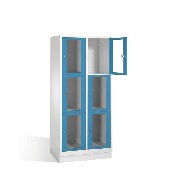 C+P Schließfachschrank Classic, H1800xB810xT500mm, Farbe: Lichtgrau / Lichtblau, 8020A223 S10003