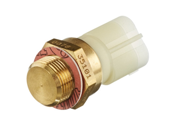 HELLA Temperaturschalter, Kühlerlüfter, 12V, 2-polig, Flachstecker, geschraubt, Schließer, 6ZT 007 835-101