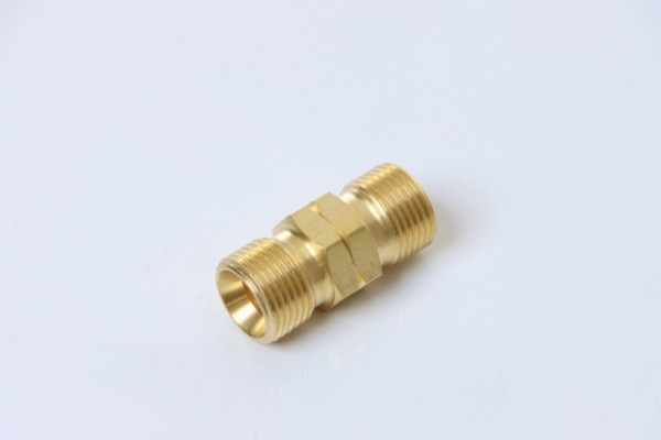 ELMAG Doppelnippel 'Links-Gewinde', AG 3/8' x AG 3/8', Messing für Azetylen, 56107