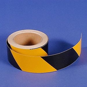 Moedel Warnmarkierung linksweisend, Folie, reflektierend, Gelb-Schwarz, 100 mm x 15 m, 55124