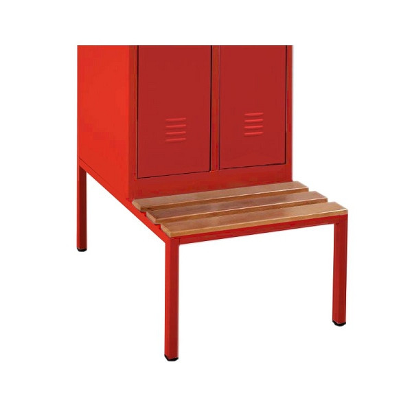 Lüllmann Sitzbankuntergestell, Sitzauflagen buche, 400 x 315 x 800 mm, feuerrot, 524110R
