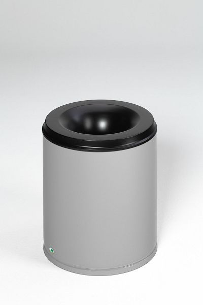 VAR Papierkorb feuersicher, 80 L, Löschkopf schwarz, silber, 3178