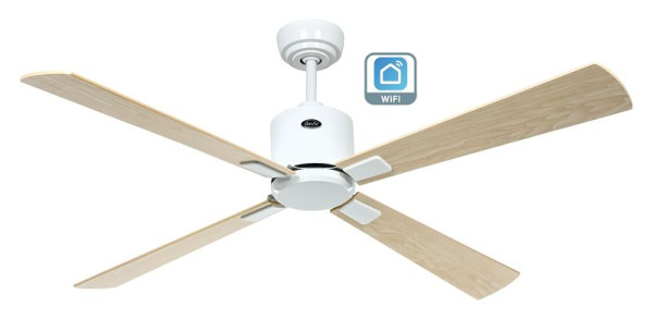 CasaFan Deckenventilator Eco Neo III 132 Lack weiß-Ahorn/Buche WiFi, 943222W