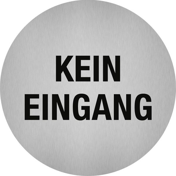 Moedel Piktogramm Kein Eingang, Edelstahl, selbstklebend, Ø 50 mm, 52526