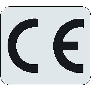 Moedel CE-Zeichen, Polyesterfolie, 15x13 mm, VE: 10 Stück/Bogen, 52402