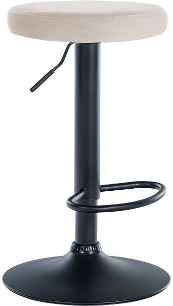 CLP Barhocker Ponte Samt schwarz, creme, 322037, 4251756489144