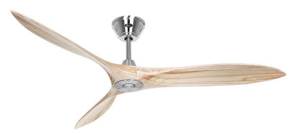 CasaFan Deckenventilator Eco Airscrew 152 Chrom gebürstet-Massivholz natur, 315243