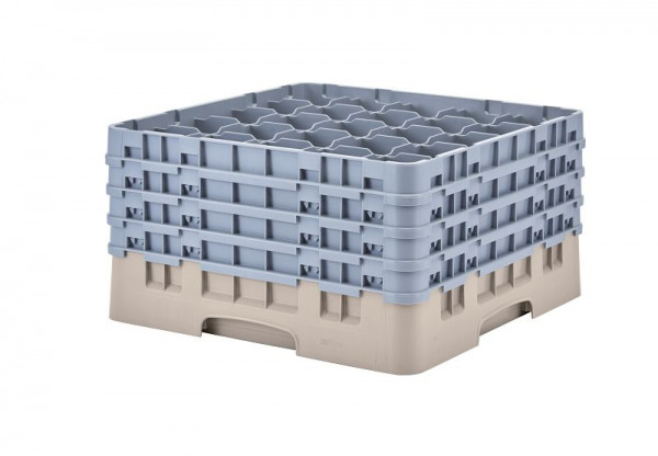 Cambro Spülkorb mit 25 Fächern Camrack® 23,8 cm maximale Höhe, Farbe: Beige, 25S900184
