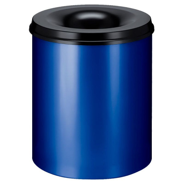 STEIN HGS Feuerlöschender Papierkorb, blau, schwarz, 80 Liter, 83729.0027