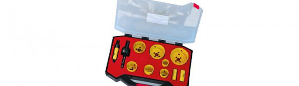 Karnasch Bi-Metall Lochsägen Koffer 22,24,25,27,32,35,38,44,54,60mm, 201517