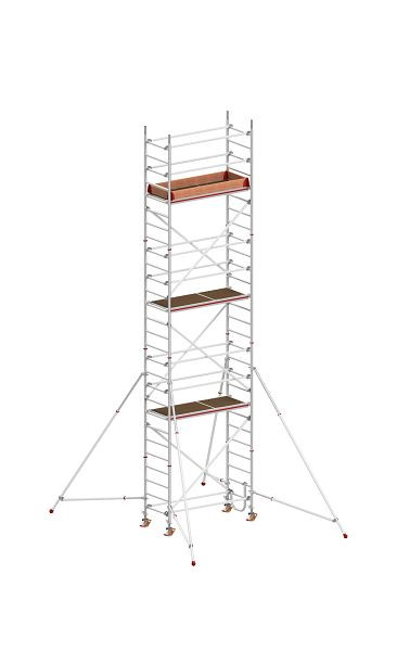 HYMER Fahrgerüst nach DIN EN 1004 mit Comfortaufbau, Rahmenteilbreite 0,80 m, Bühnenlänge 1,90 m, Reichhöhe 8,25 m, 847208