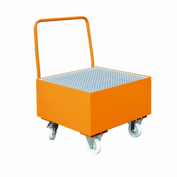 Eichinger Industrie Auffangwanne fahrbar, mit Gitterrost, ohne Schiebebügel, 3013.2 reinorange, 30130200000000