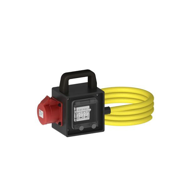 ELSPRO Vollgummi-Sicherheitsverteiler ESSEN, 3 m CEE 400 V, 1 CEE 400 V, 1 Neokit, 1023102