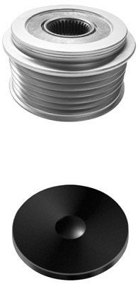 HELLA Generatorfreilauf, Gewindemaß: M16x1,5, Anzahl der Rillen: 6, mit Kappe, 9XU 358 039-131