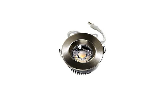 Abalight LED Downlights DOT R82 3000K Ra80, Deckenring silbermatt, inkl. Treiber, 17013