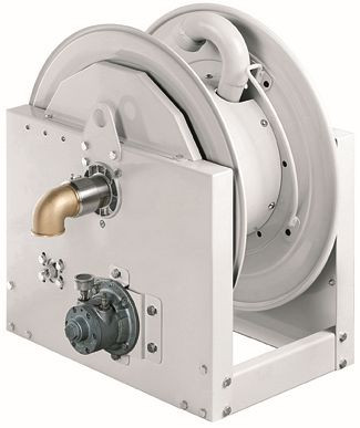 Ebinger Schlauchaufroller SM 700-P, Pneumatikmotor + Zahnradübersetzung, Max. 25m - 63mm AD/ 45m - 50mm AD, bis 70 bar, 6.500.230.410