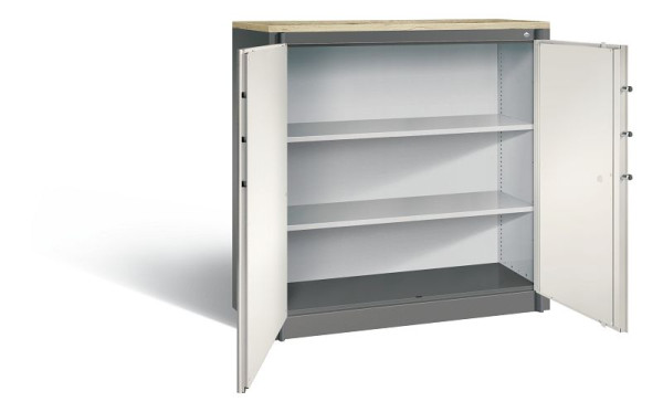 C+P Feuerschutzschrank Certos, H1226xB1200xT500mm, Farbe: Vulkangrau / Perlweiß, Klinkengriff, 3 OH, 1181-00 S10548