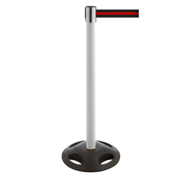 Stein HGS Personenleitsystem -P-Line Utility-, weiß, schwarz/rot/schwarz waagerecht (gestreift), mit Sicherheitsverschluss (selbstlösend), 12828m-0603