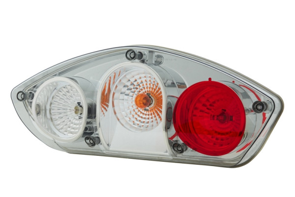 HELLA Heckleuchte, Caraluna Vertical, Glühlampe, 12V, Einbau/geschraubt, ECE, Lichtscheibenfarbe: rot/glasklar, rechts, 2SK 343 440-067