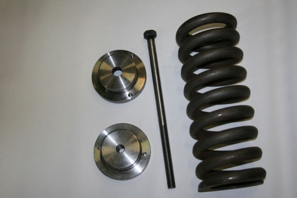 ELMAG Rückzugfeder komplett, zu Tafelblechschere HGS 6mm inklusive: Feder-Flansch oben/unten-Gewindestange, 9804011