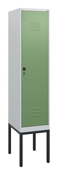 C+P Umkleidespind Classic PLUS, Gestell, 1950x400x500mm, 7035/6011, Drehriegel, 0800305-12 S10006