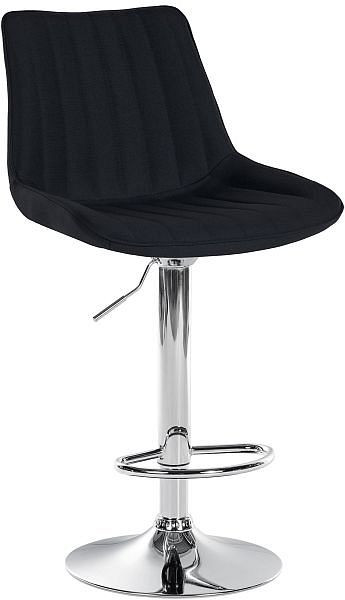 CLP Barhocker Toni Stoff chrom, schwarz, 321543, 4251756484613