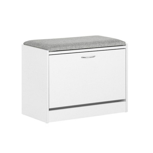 SoBuy Schuhbank mit einer Tür Hellgrau 60x30x45 cm, Funktional, FSR16-HG