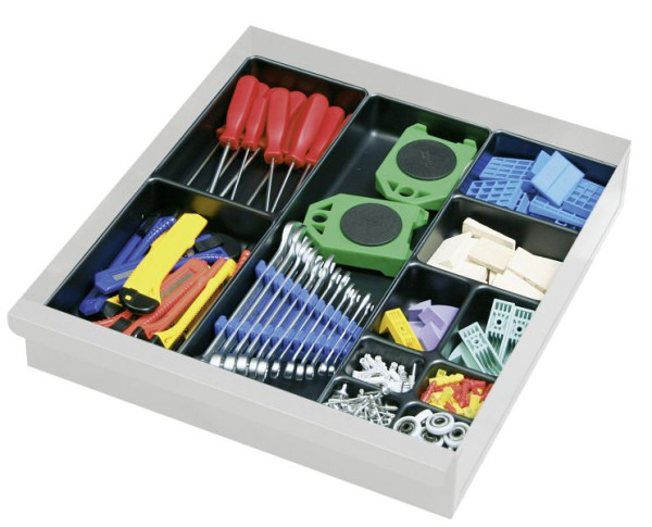 stumpf Serie 2000, Einzelschublade 100 mm hoch, RAL 7035, 2000103