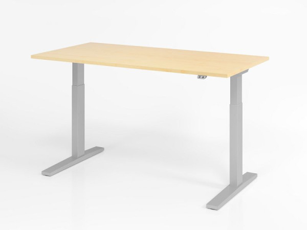 Hammerbacher Schreibtisch XMKA16, 160 x 80 cm, Platte: Ahorn, 25 mm dick, ABS-Dickkante, Rechteckform, VXMKA16/3/S