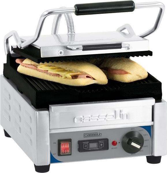 Casselin Panini-Grill S - Premium - Gerillt / Gerillt mit Timer, CGPRRPPT