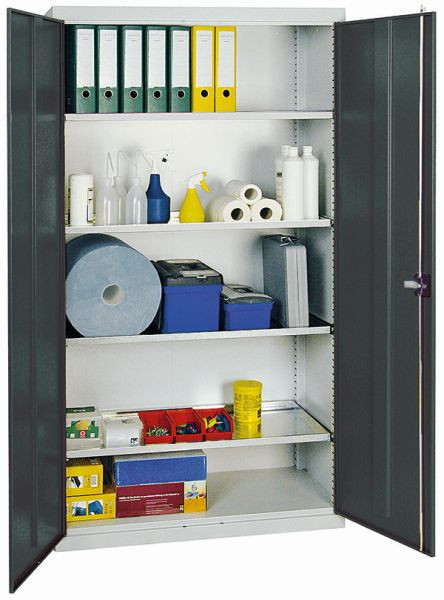 stumpf Werkzeug- und Materialschrank Serie 2000, 7035/7016, 4 Fachböden durchgehend, 2008071