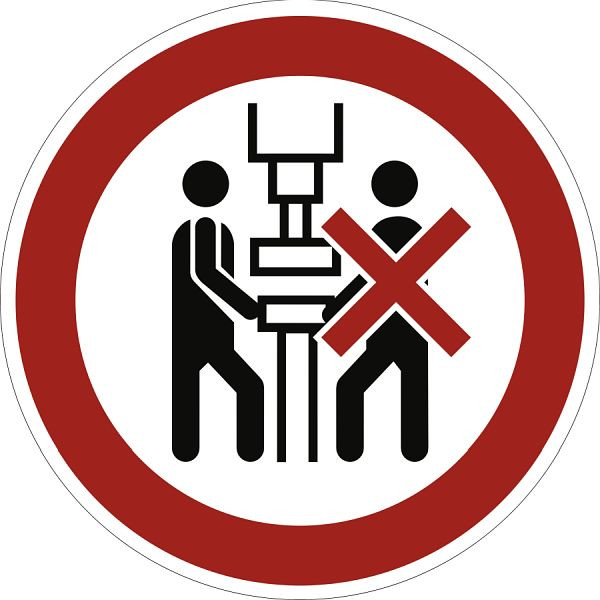 Moedel Maschine darf nur von einer Person bedient werden, Folie, Ø 50 mm, VE: 10 Stück/Bogen, 98944