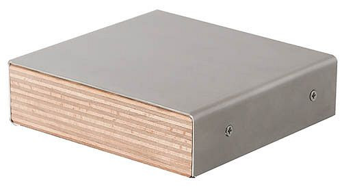 Bedrunka+Hirth Arbeitsplatte Tiefe 900 mm, Buche Multiplex mit Edelstahlabdeckung, Maße in mm (BxTxH): 1000 x 900 x 40, AE03109040