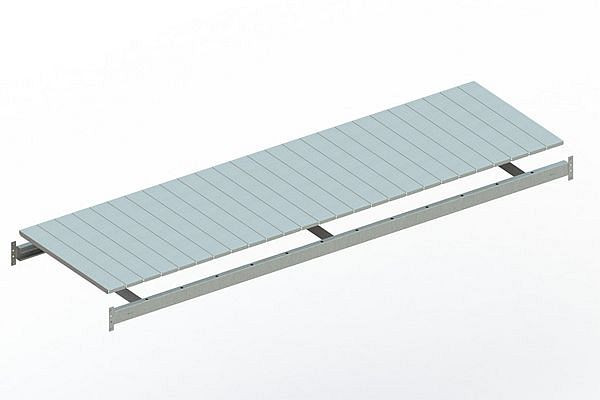 Meta MINI-RACK Zusatzboden 2600x800 mm, verzinkt, mit Stahlpaneelen, 20043041