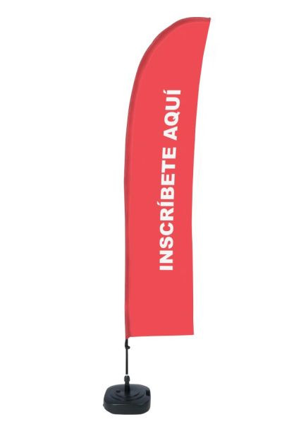 Showdown Displays Beach Flag Budget Wind Komplettset Hier Anmelden Rot Spanisch, BFBL-WT21-17-I166
